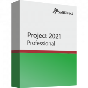 Project 2021 Professional szoftver doboza zöld és fehér színekkel