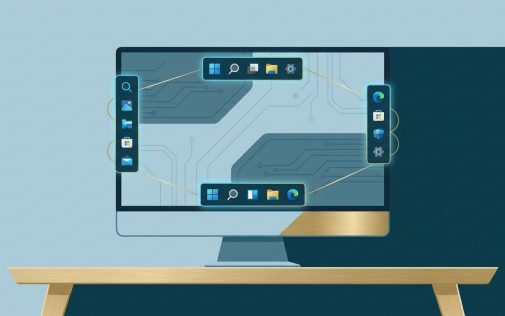 Számítógép képernyője szoftveralkalmazások ikonjaival és taskbarjaival, tükrözve a digitális szoftverkörnyezetet.