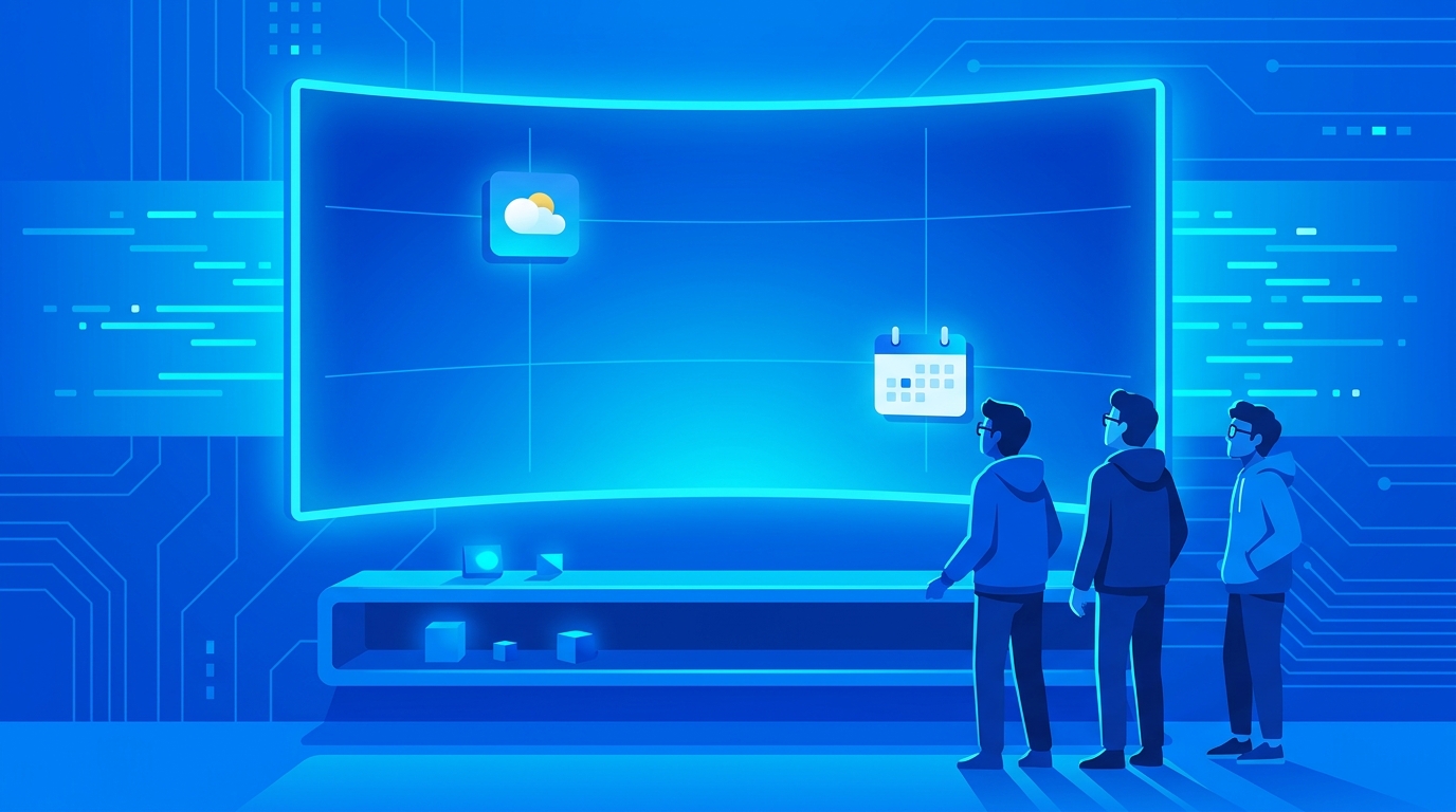 Windows 11 Widgetek panel illusztráció