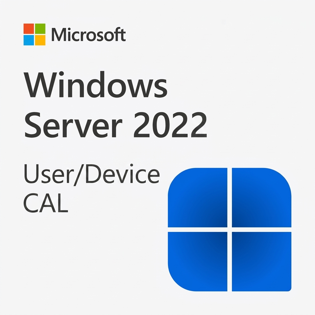 Windows Server 2022 User/Device CAL Microsoft Windows Server 2022 User/Device CAL licence logó és terméknevezés.