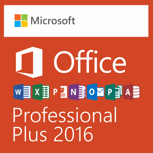 Office ProPlus 2016 Microsoft Office Professional Plus 2016 szoftvercsomag logója és ikonjai.