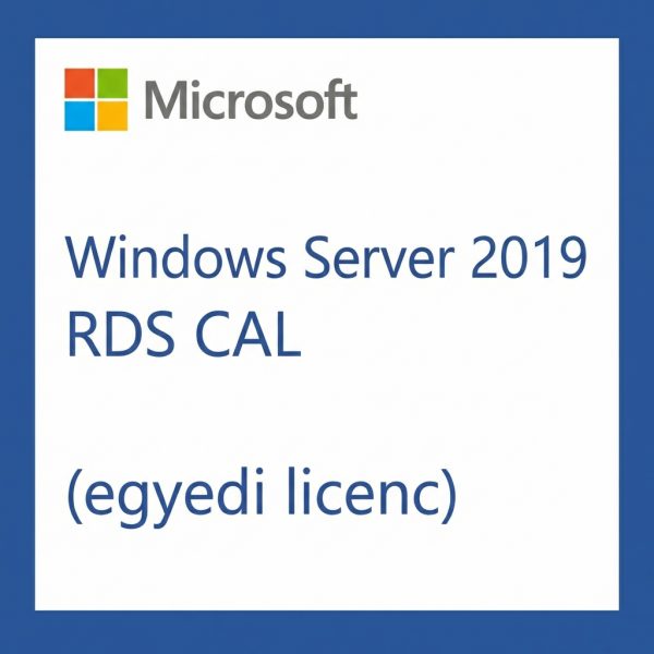 Microsoft Windows Server 2019 RDS CAL egyedi licenc termék képe.